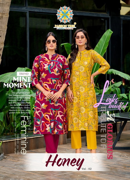 Honey Vol 2 By Passion Tree Vetican A Line Kurti With Bottom Suppliers In India